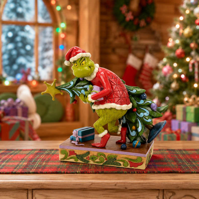 El Grinch - El Grinch cargando/robando un árbol de 7"