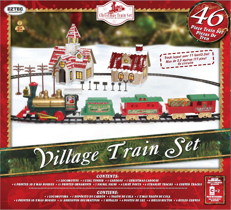 North Pole Santa's Village Express Train Christmas Village