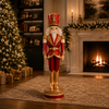 6 FT Metallic Red & Gold Nutcracker