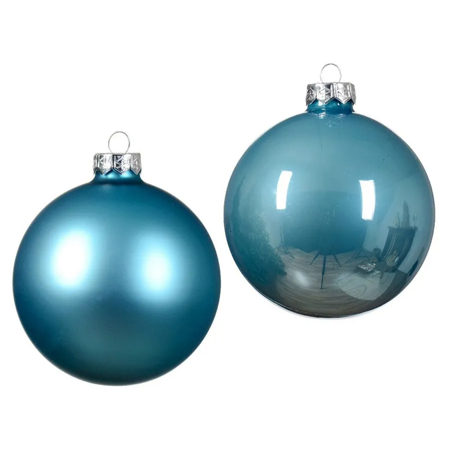 4" Shiny & Matte Ball Ornament Assorted Set Of 24