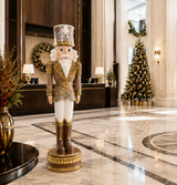 6 FT White & Tan Nutcracker