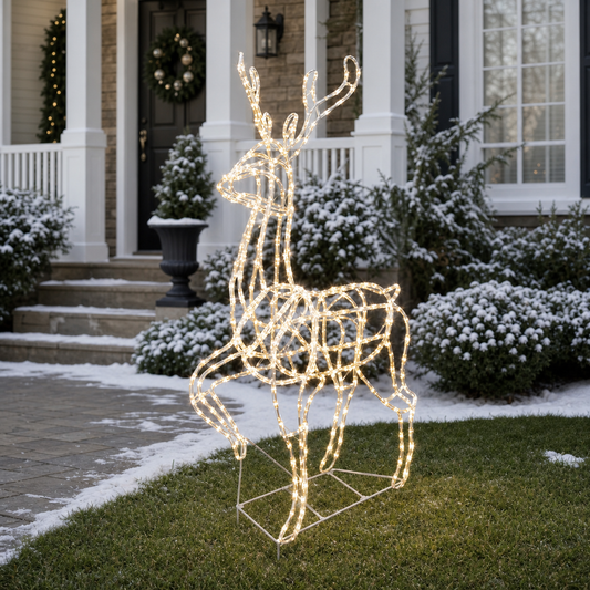 67" 380 LED Warm White Elegant Deer Twinkling Effect