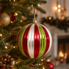 Mark Roberts 12.5" Red, Green & White Ball Ornament