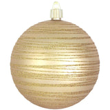 5" Matte Glitter Shatterproof UV Ball Ornament Set Of 4