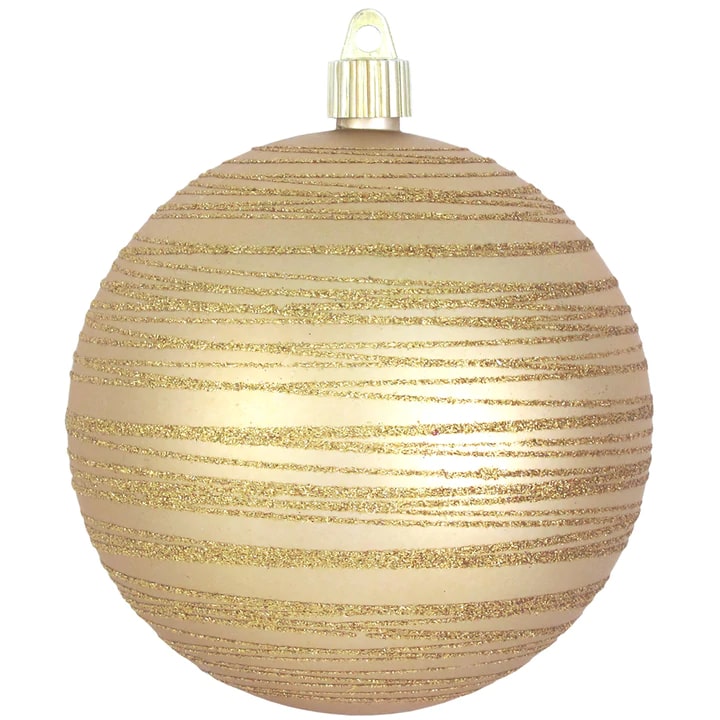 5" Matte Glitter Shatterproof UV Ball Ornament Set Of 4