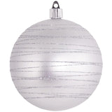 5" Matte Glitter Shatterproof UV Ball Ornament Set Of 4