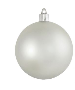 Juego de 8 adornos de bolas mate irrompibles con protección UV de 10 cm