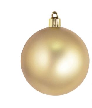 4" Matte Shatterproof UV Ball Ornament Set Of 8