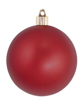 4" Matte Shatterproof UV Ball Ornament Set Of 8