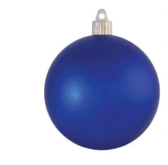 4" Matte Shatterproof UV Ball Ornament Set Of 8