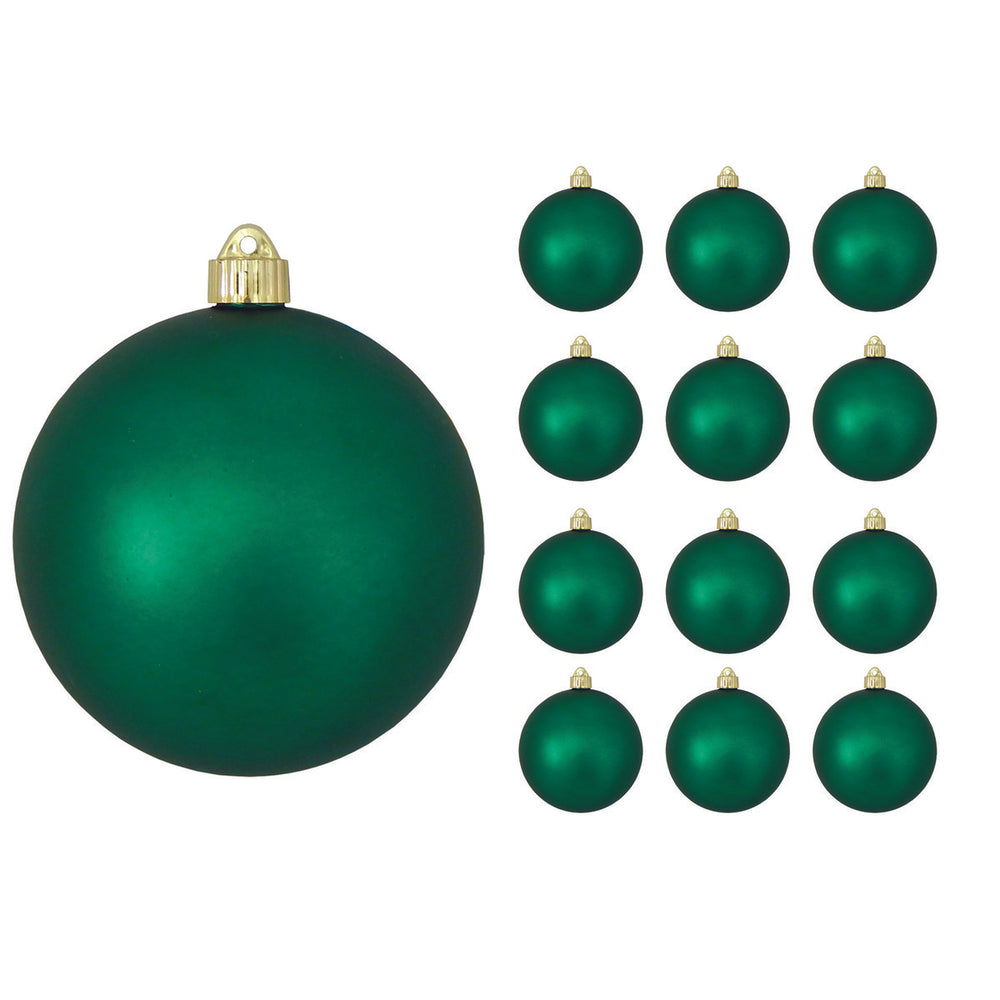 6" Shiny Shatterproof Ball Ornament Set Of 8