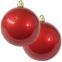 6" Shatterproof Candy Red Ball UVW Ornament Set of 4
