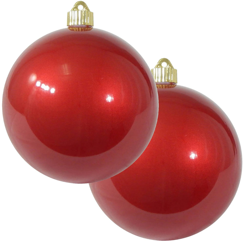 6" Candy Shatterproof UVW Ball Ornament Set Of 4