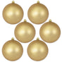 8" Gold Matte Ball Shatterproof Set Of 6