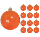 6" Shiny Shatterproof UV Ball Ornament Set Of 6