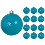 6" Shiny Shatterproof UV Ball Ornament Set Of 6