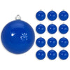 6" Dark Blue Shatterproof UV Ball Ornament Set Of 6