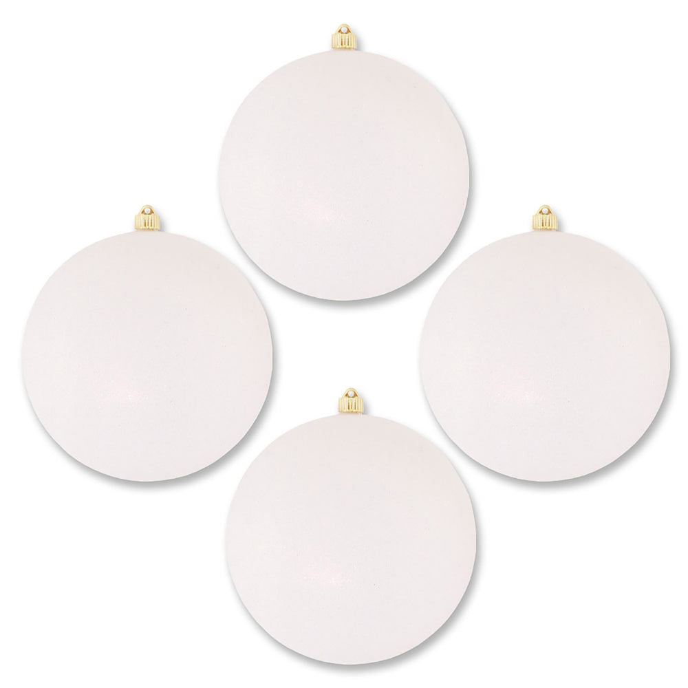 10" Glitter Shatterproof UV Ball Ornament Set Of 2