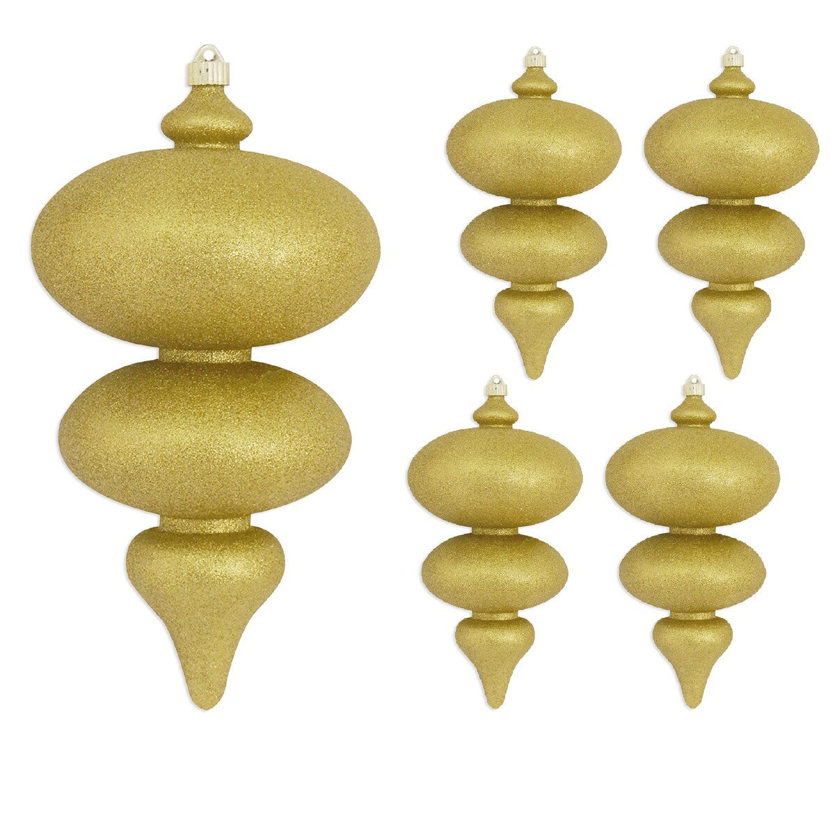 15" Jumbo Shatterproof UV Finial Ornament Set Of 2
