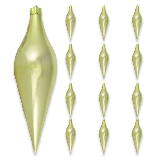 12" Gilded Shatterproof Finial Set Of 4