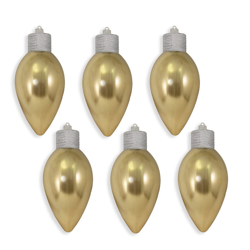 12" Shatterproof C9 Bulb UV Ornament Set Of 2