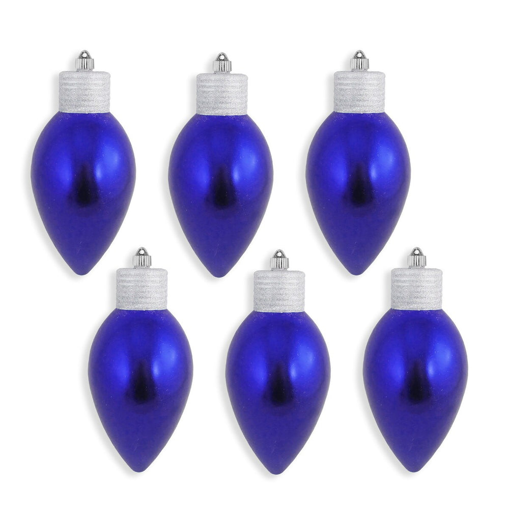12" Shatterproof C9 Bulb UV Ornament Set Of 2