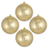 10" Gilded Shatterproof UV Ball Ornament Set Of 2
