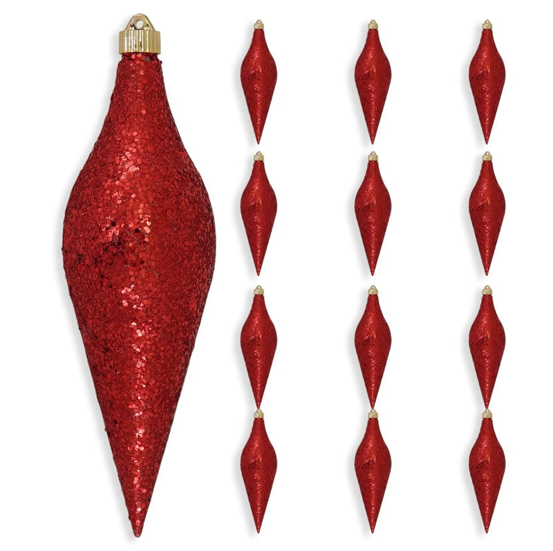 12" Gilded Shatterproof Finial Set Of 4