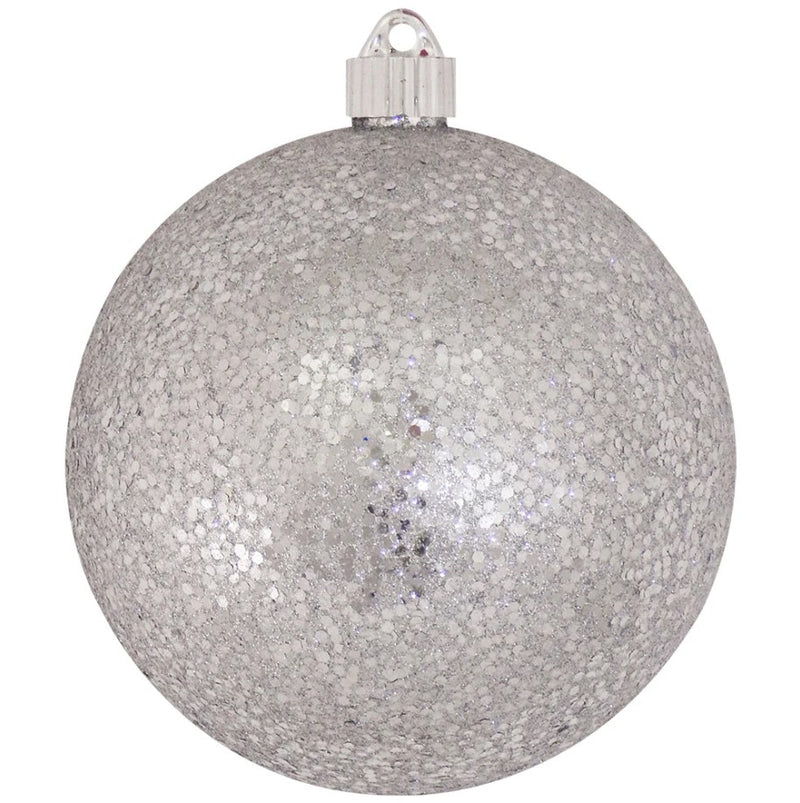 6" Glitter Shatterproof Ball Ornament Set Of 8