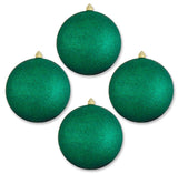 10" Gilded Shatterproof UV Ball Ornament Set Of 2