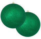12" Shatterproof UV Ball Ornament Set Of 2