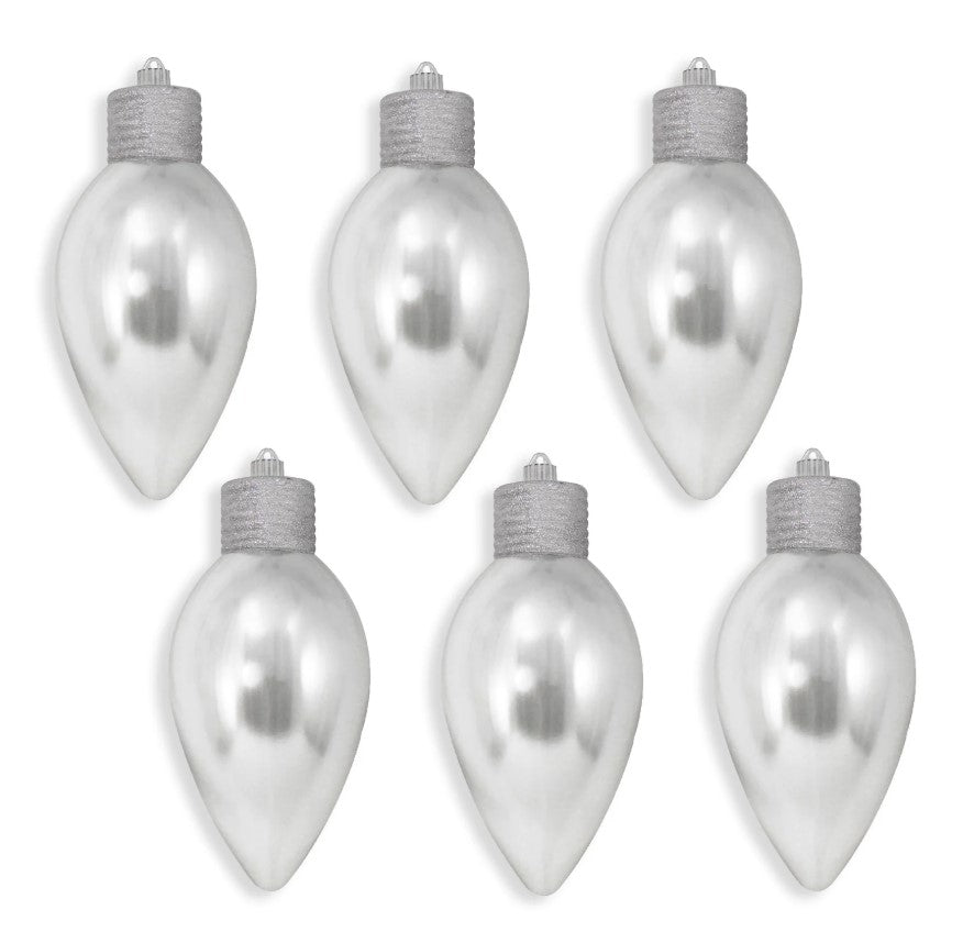 12" Shatterproof C9 Bulb UV Ornament Set Of 2