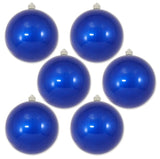 8" Shiny Shatterproof UVW Ball Ornament Set Of 4