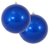 12" Shatterproof UV Ball Ornament Set Of 2