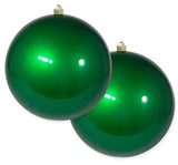 12" Shatterproof UV Ball Ornament Set Of 2