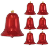 9" Shiny Shatterproof UV Bell Ornament Set Of 2