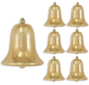 9" Gold Gilded Shatterproof UV Bell Ornament Set Of 2