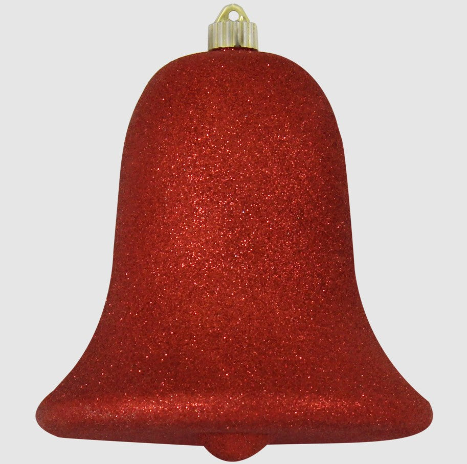 9" Shiny Shatterproof UV Bell Ornament Set Of 2