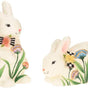Mark Roberts 5.5" - 10.5" Flowered Rabbit Assorted Set Of 2