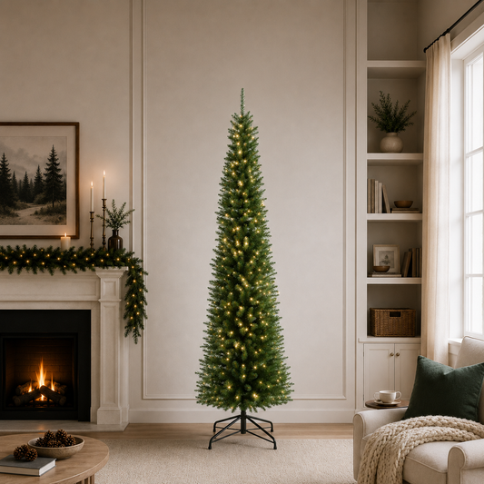 Pencil Pine Pre Lit Warm White Micro LED Lights