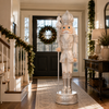 6 FT White & Silver King Nutcracker With Music & Warm White LED Lights