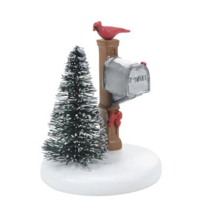 Village Accessory Cardinal Christmas Mailbox