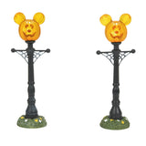 Mickey's Halloween Village Mickey's Pumpkintown Street Lights Set Of 2