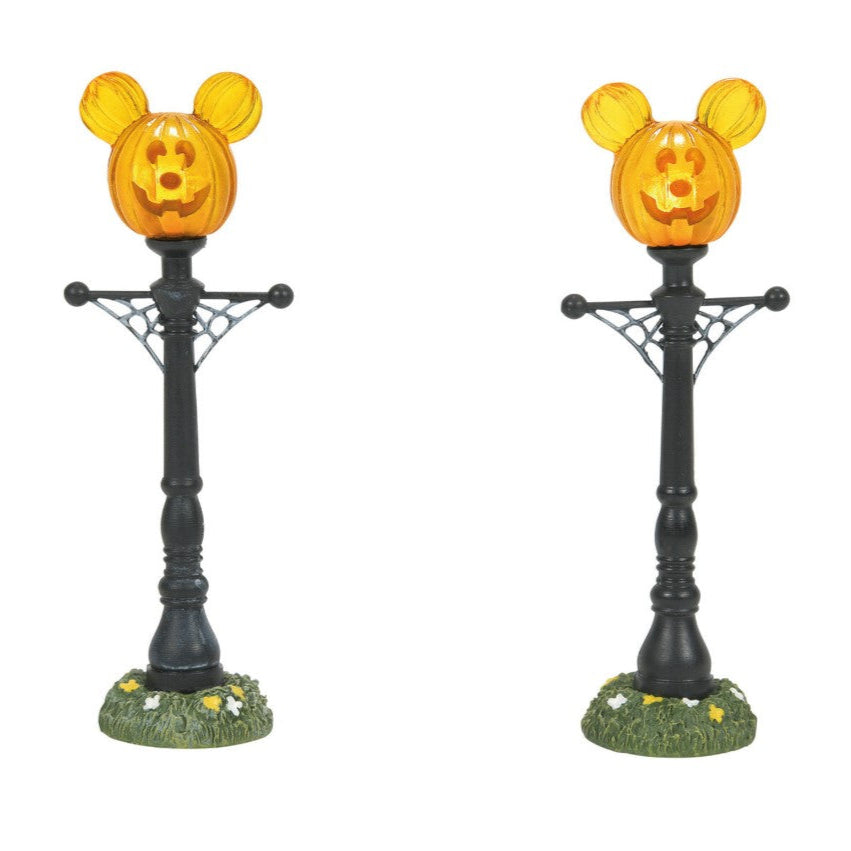 Mickey's Halloween Village Mickey's Pumpkintown Street Lights Set Of 2