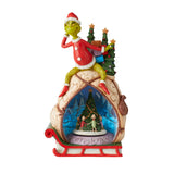 Grinch Village 11.5" Grinch Lighted Rotable Scene