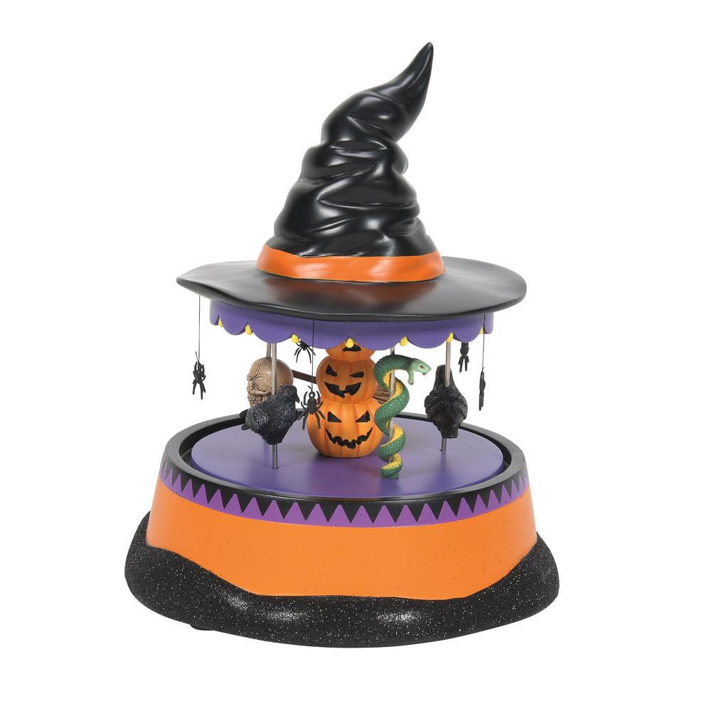 Snow Village Halloween Haunted Scary Go Round