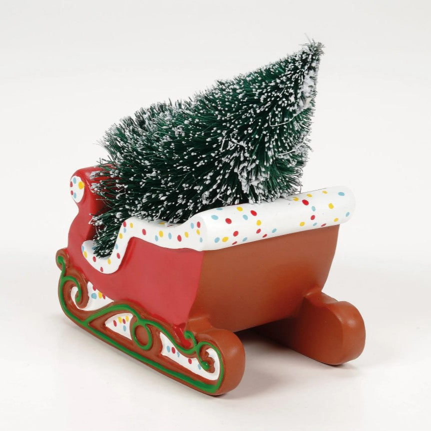 Village Accessory Gingerbread Christmas Sleigh