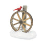 Village Accessory Cardinal Christmas Wagon Wheel