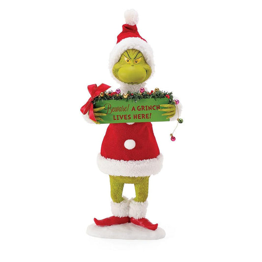 The Grinch 13" Beware! A Grinch Lives Here!