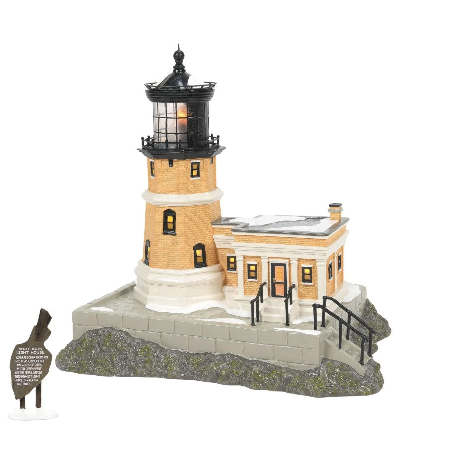 Snow Village Split Rock Lighthouse Set Of 2